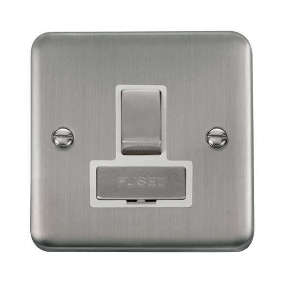 Click DPSS751WH Deco Plus Stainless Steel 13A Ingot DP Switched Fused Connection Unit