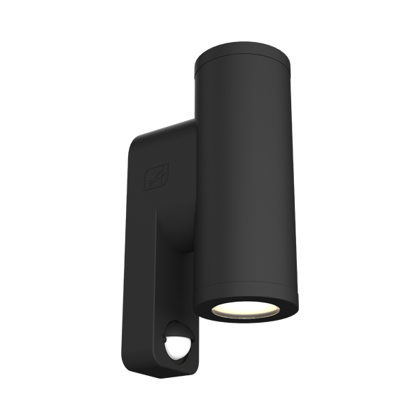 Ansell Lighting AREFS/BD/PIR/B/1 Reef S Bi-Directional Wall Light PIR Black 10W
