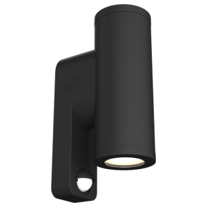 Ansell Lighting AREFS/BD/PIR/B/1 Reef S Bi-Directional Wall Light PIR Black 10W