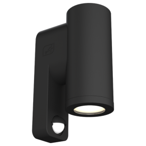 Ansell Lighting AREFS/D/PIR/B/1 Reef S Directional Wall Light PIR Black 5W