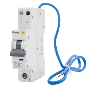 Scolmore CU1RCBO32B Elucian 1 Pole + Unswitched Neutral True 6kA B Curve 32A 30Ma RCBO (Type A)
