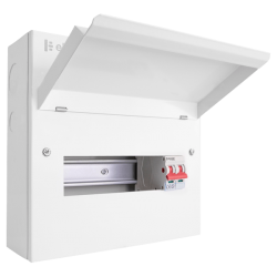 Scolmore CUEB10MS8 Elucian 10 Way Metal Consumer Unit With 100A Mains Switch (8 Useable Ways)