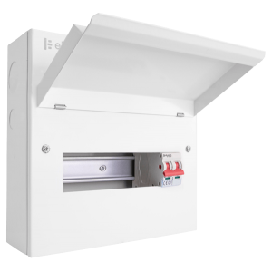 Scolmore CUEB10MS8 Elucian 10 Way Metal Consumer Unit With 100A Mains Switch (8 Useable Ways)