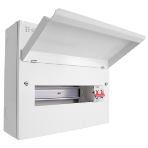 Scolmore CUEB12MS10 Elucian 12 Way Metal Consumer Unit With 100A Mains Switch (10 Useable Ways)