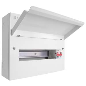 Scolmore CUEB14MS12 Elucian 14 Way Metal Consumer Unit With 100A Mains Switch (12 Useable Ways)