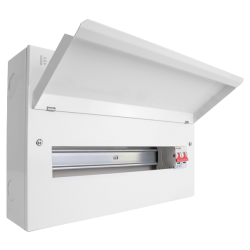 Scolmore CUEB18MS16 Elucian 18 Way Metal Consumer Unit With 100A Mains Switch (16 Useable Ways)