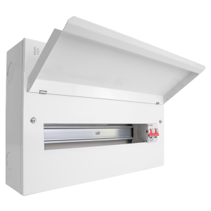 Scolmore CUEB18MS16 Elucian 18 Way Metal Consumer Unit With 100A Mains Switch (16 Useable Ways)