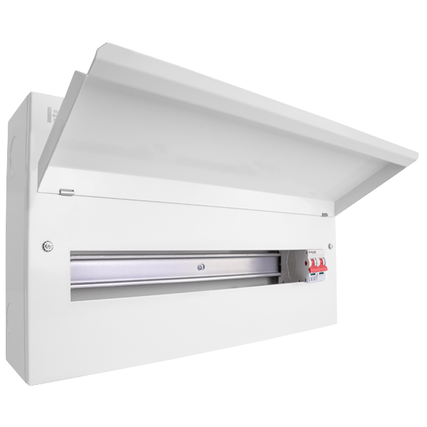 Scolmore CUEB22MS20 Elucian 22 Way Metal Consumer Unit With 100A Mains Switch (20 Useable Ways)