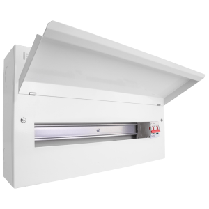 Scolmore CUEB22MS20 Elucian 22 Way Metal Consumer Unit With 100A Mains Switch (20 Useable Ways)
