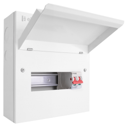 Scolmore CUEB8MS6 Elucian 8 Way Metal Consumer Unit With 100A Mains Switch (6 Useable Ways)
