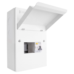 Scolmore GUEB563RCD3 Elucian 5 Way Mini Metal Garage Unit With 63A RCCB (3 Useable Ways)
