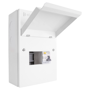 Scolmore GUEB563RCD3 Elucian 5 Way Mini Metal Garage Unit With 63A RCCB (3 Useable Ways)