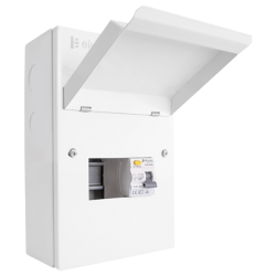 Scolmore GUEB580RCD3 Elucian 5 Way Mini Metal Garage Unit With 80A RCCB (3 Useable Ways)
