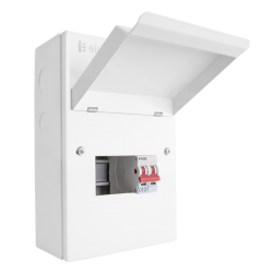 Scolmore GUEB5MS3 Elucian 5 Way Mini Metal Garage Unit With 100A Mains Switch (3 Useable Ways)