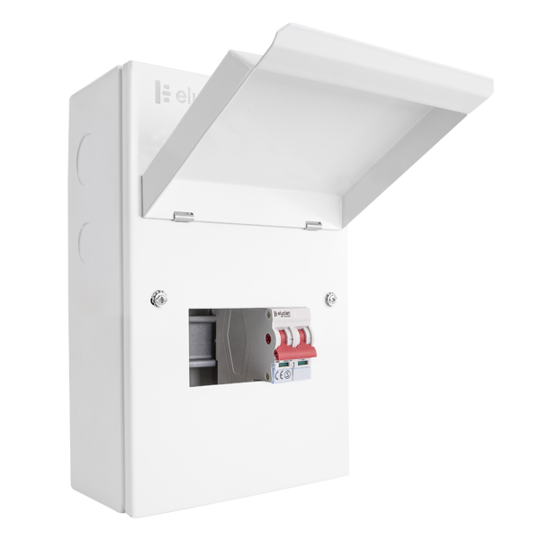 Scolmore GUEB5MS3 Elucian 5 Way Mini Metal Garage Unit With 100A Mains Switch (3 Useable Ways)