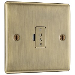 BG Electrical NAB54 Nexus Metal Antique Brass 13A Unswitched Fused Connection Unit