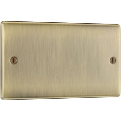 BG Electrical NAB95 Nexus Metal Antique Brass Double Blank Plate