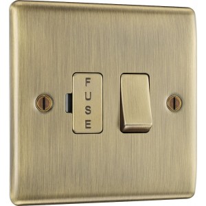BG Electrical NAB50 Nexus Metal Antique Brass 13A Switched Fused Connection Unit