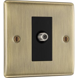 BG Electrical NAB64 Nexus Metal Antique Brass Single Satellite Socket
