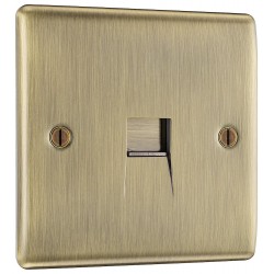 BG Electrical NABBTM1 Nexus Metal Antique Brass Single Master Telephone Socket Screw Type