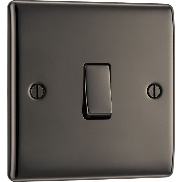 BG Electrical NBN12 Nexus Metal Black Nickel 20A 16AX Single Switch 2 Way