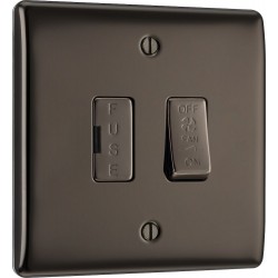 BG Electrical NBN15F Nexus Metal Black Nickel 10AX Fused Triple Pole Fan Isolator Switch