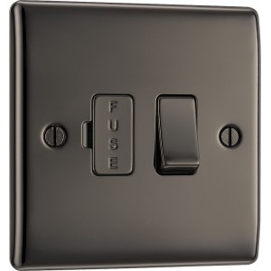 BG Electrical NBN50 Nexus Metal Black Nickel 13A Switched Fused Connection Unit