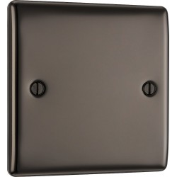 BG Electrical NBN94 Nexus Metal Black Nickel Single Blank Plate
