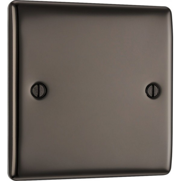 BG Electrical NBN94 Nexus Metal Black Nickel Single Blank Plate
