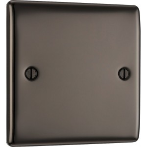 BG Electrical NBN94 Nexus Metal Black Nickel Single Blank Plate
