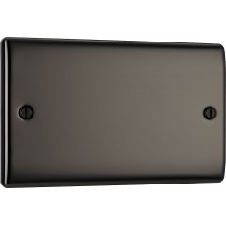 BG Electrical NBN95 Nexus Metal Black Nickel Double Blank Plate