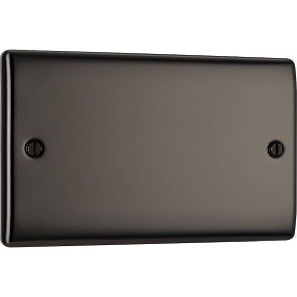 BG Electrical NBN95 Nexus Metal Black Nickel Double Blank Plate