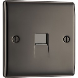BG Electrical NBNBTM1 Nexus Metal Black Nickel Single Master Telephone Socket Screw Type