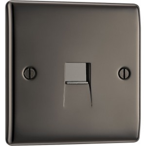 BG Electrical NBNBTM1 Nexus Metal Black Nickel Single Master Telephone Socket Screw Type