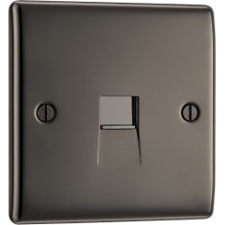 BG Electrical NBNRJ111 Nexus Metal Black Nickel Single RJ11 Telephone Socket Screw Type