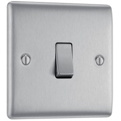 BG Electrical NBS13 Nexus Metal Brushed Steel 20A 16AX Intermediate Switch