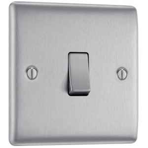 BG Electrical NBS13 Nexus Metal Brushed Steel 20A 16AX Intermediate Switch