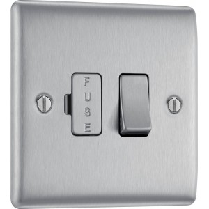 BG Electrical NBS50 Nexus Metal Brushed Steel 13A Switched Fused Connection Unit