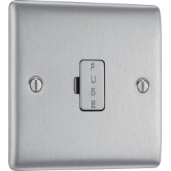BG Electrical NBS54 Nexus Metal Brushed Steel 13A Unswitched Fused Connection Unit