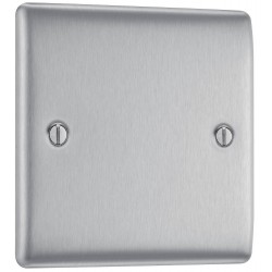 BG Electrical NBS94 Nexus Metal Brushed Steel Single Blank Plate