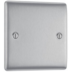 BG Electrical NBS94 Nexus Metal Brushed Steel Single Blank Plate