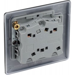 BG Electrical NFB15 Nexus Metal Matt Black 10AX Triple Pole Fan Isolator Switch