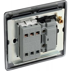 BG Electrical NFB15F Nexus Metal Matt Black 10AX Fused Triple Pole Fan Isolator Switch