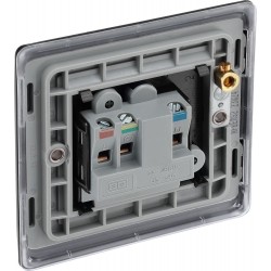 BG Electrical NFB28B Nexus Metal Matt Black Single Round Pin Unswitched 2A Socket