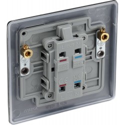 BG Electrical NFB31 Nexus Metal Matt Black 20A Double Pole Switch With LED Indicator