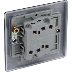 BG Electrical NFB42 Nexus Metal Matt Black 20A 16AX Double Switch 2 Way