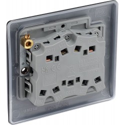 BG Electrical NFB43 Nexus Metal Matt Black 20A 16AX Triple Switch 2 Way