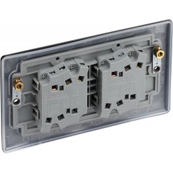 BG Electrical NFB44 Nexus Metal Matt Black 20A 16AX Quadruple Switch 2 Way