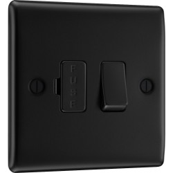 BG Electrical NFB50 Nexus Metal Matt Black 13A Switched Fused Connection Unit