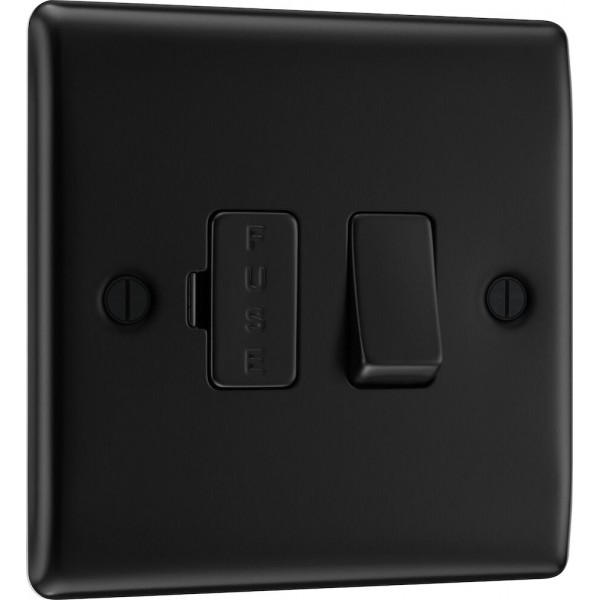 BG Electrical NFB50 Nexus Metal Matt Black 13A Switched Fused Connection Unit